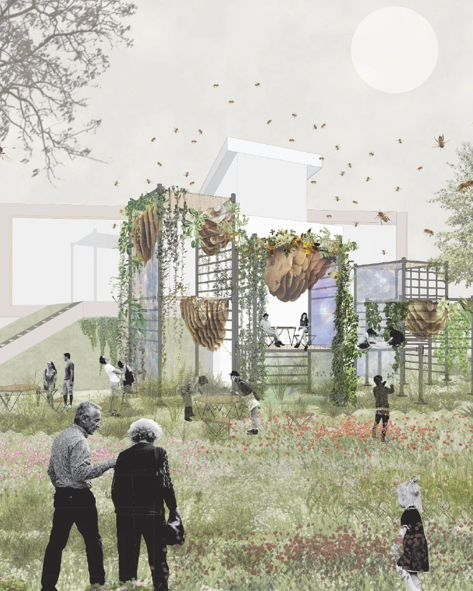 Beeworks exterior ecological design rendering