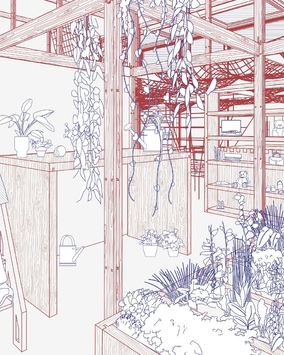 The Common Thread interior garden and custom furniture system